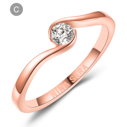 Forlovelsesring 14 Karat Rdguld NS630-C