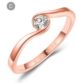 Forlovelsesring 14 Karat Rdguld NS630-C