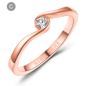 Forlovelsesring 14 Karat Rdguld NS632-C