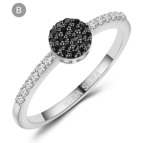 Forlovelsesring 14 Karat Hvidguld NS633-B