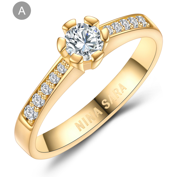 Forlovelsesring 14 Karat Guld NS634-A