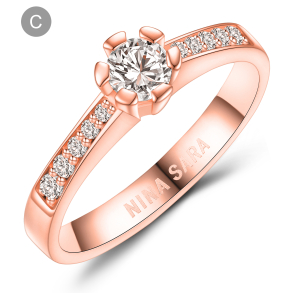 Forlovelsesring 14 Karat Rdguld NS634-C