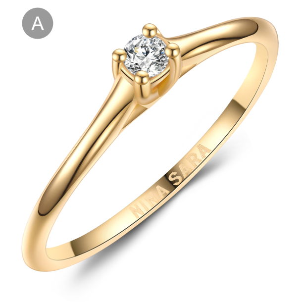 Forlovelsesring 14 Karat Guld NS636-A