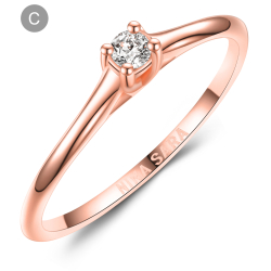 Forlovelsesring 14 Karat Rdguld NS636-C