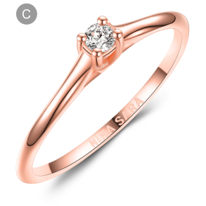 Forlovelsesring 14 Karat Rdguld NS636-C