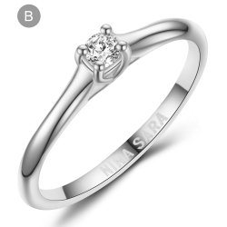 Forlovelsesring 14 Karat Hvidguld NS637-B