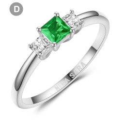 Forlovelsesring 14 Karat Hvidguld NS638-D