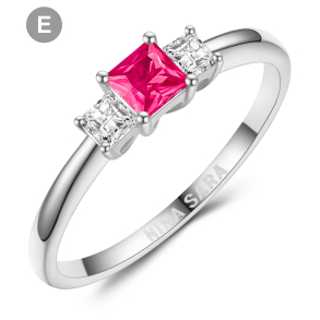 Forlovelsesring 14 Karat Hvidguld NS638-E