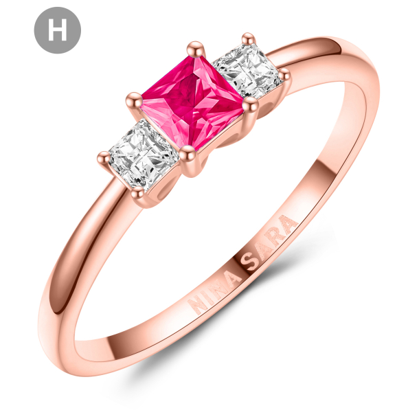 Forlovelsesring 14 Karat Rdguld NS638-H