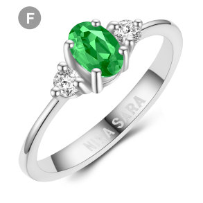 Forlovelsesring 14 Karat Hvidguld NS639-F