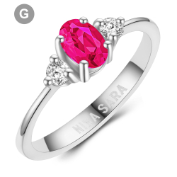 Forlovelsesring 14 Karat Hvidguld NS639-G