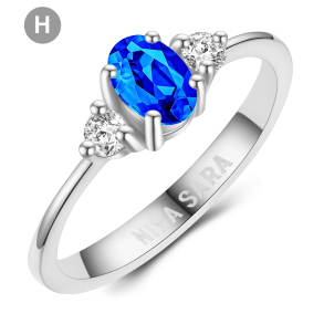 Forlovelsesring 14 Karat Hvidguld NS639-H