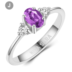 Forlovelsesring 14 Karat Hvidguld NS639-J