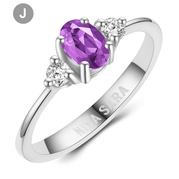 Forlovelsesring 14 Karat Hvidguld NS639-J