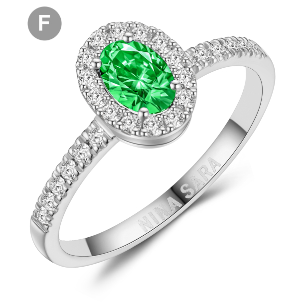 Forlovelsesring 14 Karat Hvidguld NS642-F