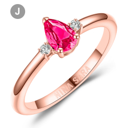 Forlovelsesring 14 Karat Rdguld NS643-J