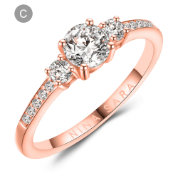 Forlovelsesring 14 Karat Rdguld NS645-C