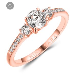 Forlovelsesring 14 Karat Rdguld NS645-C