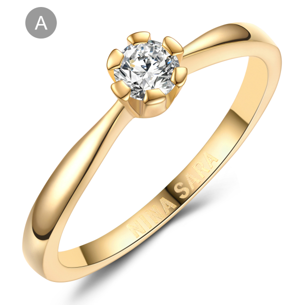 Forlovelsesring 14 Karat Guld NS647-A