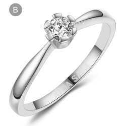 Forlovelsesring 14 Karat Hvidguld NS647-B