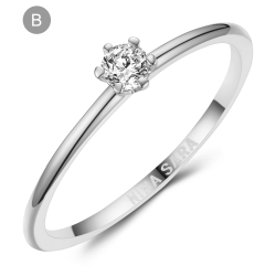 Forlovelsesring 14 Karat Hvidguld NS650-B