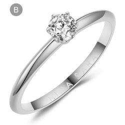 Forlovelsesring 14 Karat Hvidguld NS651-B