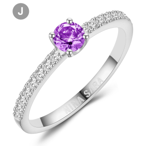 Forlovelsesring 14 Karat Hvidguld NS652-J