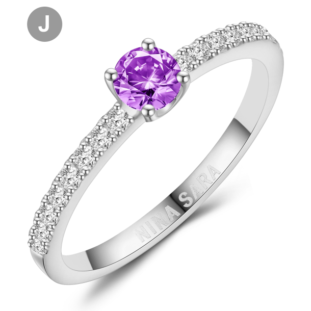 Forlovelsesring 14 Karat Hvidguld NS652-J