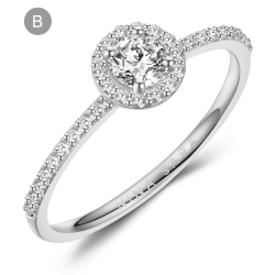 Forlovelsesring 14 Karat Hvidguld NS655-B