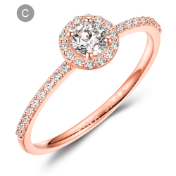 Forlovelsesring 14 Karat Rdguld NS655-C