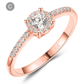 Forlovelsesring 14 Karat Rdguld NS656-C