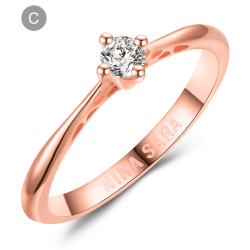 Forlovelsesring 14 Karat Rdguld NS657-C