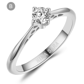 Forlovelsesring 14 Karat Hvidguld NS658-B