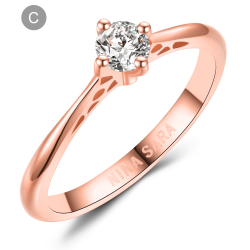 Forlovelsesring 14 Karat Rdguld NS658-C