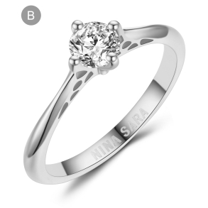 Forlovelsesring 14 Karat Hvidguld NS659-B