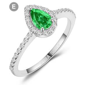 Forlovelsesring 14 Karat Hvidguld NS661-E