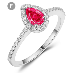 Forlovelsesring 14 Karat Hvidguld NS661-F