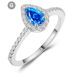 Forlovelsesring 14 Karat Hvidguld NS661-G