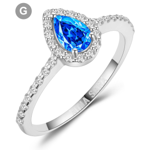 Forlovelsesring 14 Karat Hvidguld NS661-G