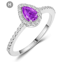 Forlovelsesring 14 Karat Hvidguld NS661-H