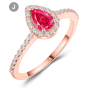 Forlovelsesring 14 Karat Rdguld NS661-J