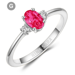 Forlovelsesring 14 Karat Hvidguld NS664-G