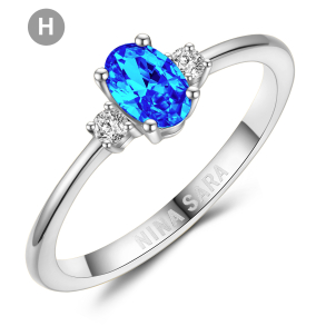 Forlovelsesring 14 Karat Hvidguld NS664-H