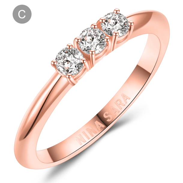 Forlovelsesring 14 Karat Rdguld NS665-C