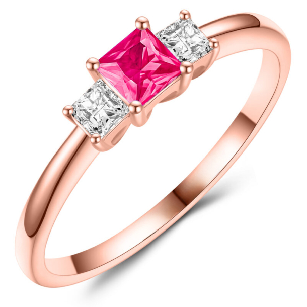 Forlovelsesring 14 Karat Rødguld NS638-H