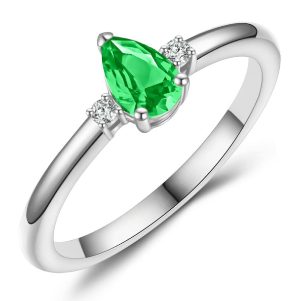 Forlovelsesring 14 Karat Hvidguld NS643-E
