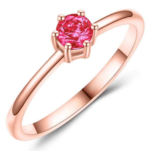Forlovelsesring 14 Karat Rødguld NS654-L