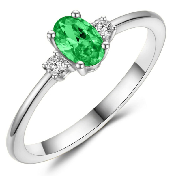 Forlovelsesring 14 Karat Hvidguld NS664-F