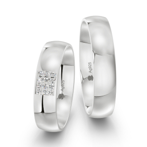 Vielsesringe Slv Amourina 9021