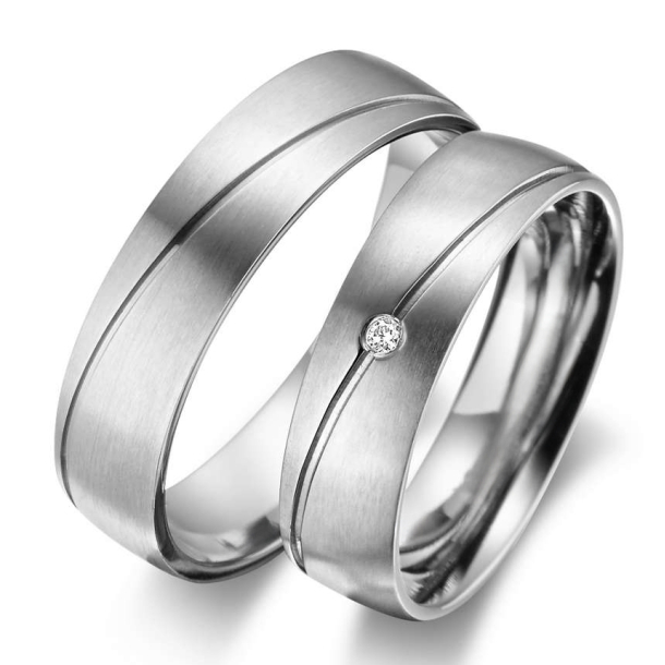 Vielsesringe Titanium TI09